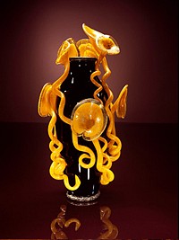 Dale Chihuly, Jet Black Venetian with Yellow Lilies 06.581.v1
2006, Glass