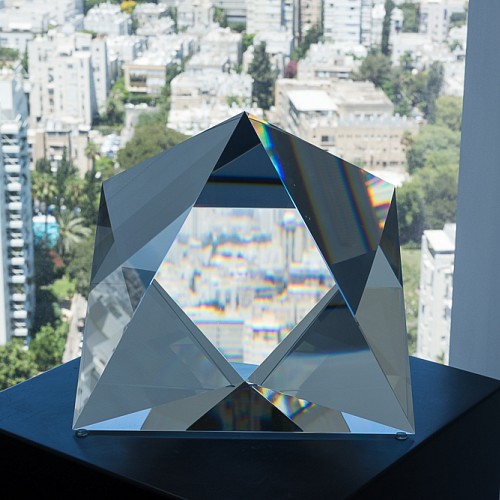 Clear Pyramid, 2009 ,Optical Glass, 33.02 x 28 x 21cm