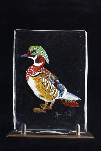 Bird Page Wood Duck, 2009, Glass, 46 x 35.5 x 15.5 cm